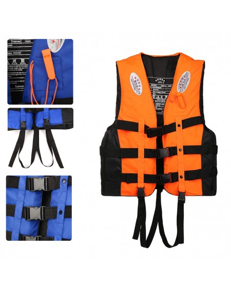 Adults Kids Life Jacket Swimming Fishing Floating Kayak Buoyancy Aid Vest With Whistle Suit For Drowning Floods