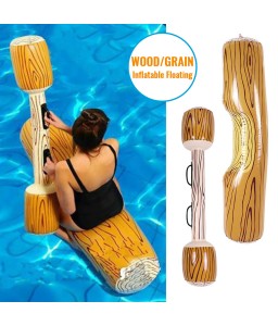 Family Toddler Fun Water Battle Wood Grain Inflatable Floating Recreation Water Toys Pool Adults Party Floating Tube Game
