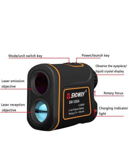 SNDWAY Telescope laser rangefinders distance meter Digital 8X 900M Monocular hunting golf laser range finder tape measure
