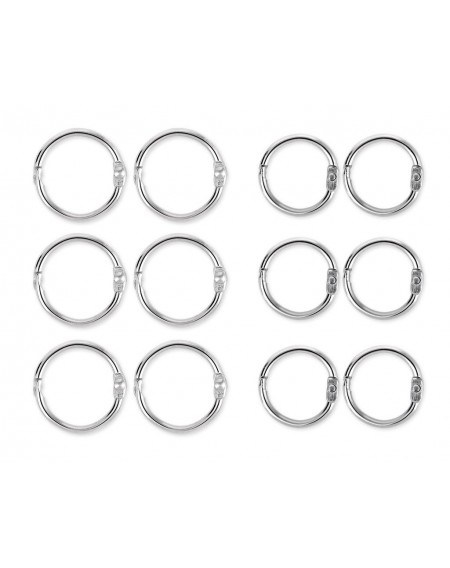 100 pieces 2cm and 2.5cm Metal Binder Rings