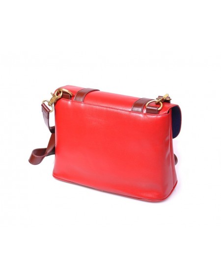 Vintage Leather Shoulder Bag for DSLR SLR Camera - Red