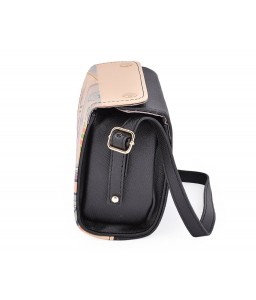Retro PU Leather Camera Bag for Fujifilm Instax Mini Cameras - Black