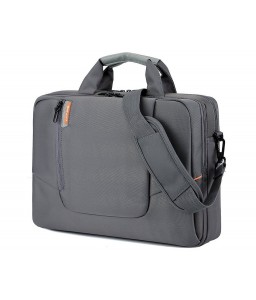 15.6&quot; Nylon Shoulder Bag with Detachable Shoulder Strap - Gray