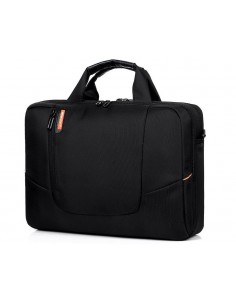 15.6&quot; Nylon Shoulder Bag with Detachable Shoulder Strap - Black